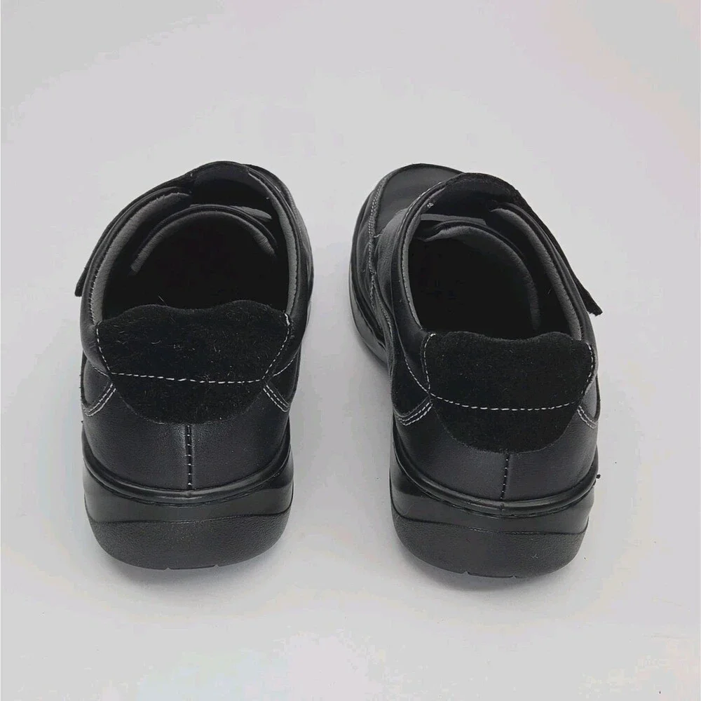 Propet Shoe Black Leather Gilda Slip On Women Sz 10 Adjustable Comfort WCA103L